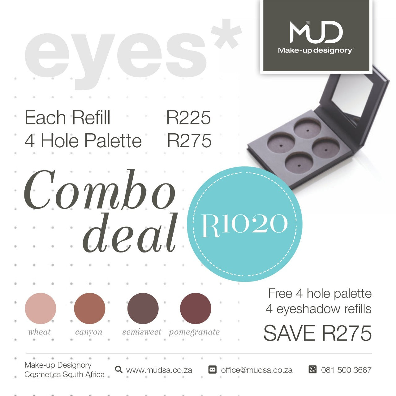 4-hole Palette & Eye Refill Combo